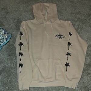 BILLABONG Pink Hoodie with Palm Tree Design